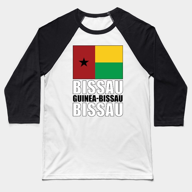 Flag of Guinea Bissau Baseball T-Shirt by KewaleeTee